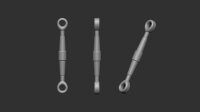 Turnbuckles 50 pc. - half and half 7,5mm - 1,1mm / 7,0mm...