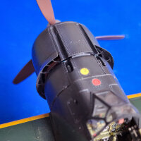 A6M2 Zero open engine cooling flaps with exhausts detail set - ASK 3D print for Eduard
