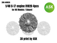 Wright R-1820 engine set, 4 pc. for B-17 for HK Models