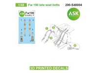 Fw 190 late seat belts - 3D printed decals by ASK