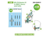 BD-7B Boston III / A-20B/C  Havoc seat belts - 3D printed...