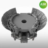 Nakajima Sakae 12 engine incl. exhausts and the open cowling flaps - 3D print for Tamiya