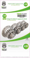 B-29 engine set - Wright R-3350-57, 4 pc. set, ASK 200-A48070