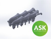 Spitfire Mk Shrouded Fishtail exhausts for Eduard