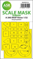 A-20G RAAF Havoc one-sided express fit mask for HK Models