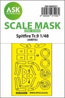 Spitfire Tr.9 one-sided express fit mask for Airfix