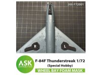 F-84F Thunderstreak wheel bay FOAM flexibel mask for...