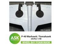 P-40 Warhawk / Tomahawk  FOAM flexibel wheel bay mask for...