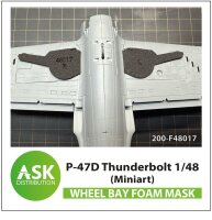 P-47 Thunderbolt FOAM flexibel wheel bay mask for Miniart