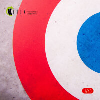 France Roundel - Acrylic 3 mm (240 x 240 mm) (190g) (1/72...