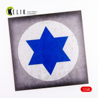 Israel Roundel - Acrylic 3 mm (240 x 240 mm) (190g) (1/72 - 1/48)