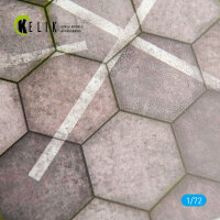 Hexagonnal concrete plates for Aircraft and Helicopters Base - Acrylic 3 mm (280 x 180 mm) (170 g)