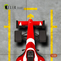 Pit-F1 Pitstop Type 1 Base - Acrylic 3 mm (180 x 357 mm) (210 g) (1/20)
