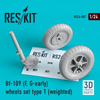Bf-109 (F, G-early) wheels set type 1 (weighted)