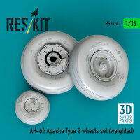 AH-64 Apache type 2 wheels set (weighted) (3D Printed)