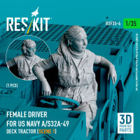 Female driver for US NAVY A/S32A-49 Deck Tractor (scene...