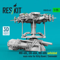 MH-60L, UH-60A, HH-60G unfolded main rotor for Kitty Hawk / Zimimodel (3D Printed)