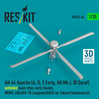 AH-64 Apache (A, D, E Early, AH Mk.I, DI Saraf) unfolded...