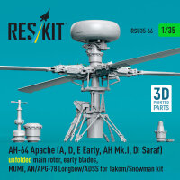 AH-64 Apache (A, D, E Early, AH Mk.I, DI Saraf) unfolded...