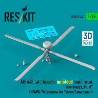 AH-64E late Apache unfolded main rotor, late blades,...