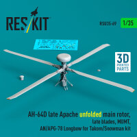 AH-64D late Apache unfolded main rotor, late blades,...