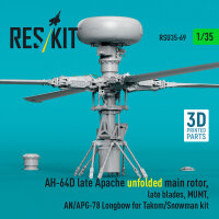 AH-64D late Apache unfolded main rotor, late blades,...