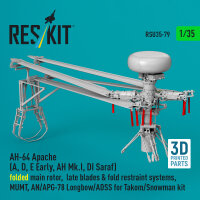 AH-64E late Apache folded main rotor, late blades &...