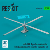 AH-64A Apache main rotor with blades and ADSS radar for...