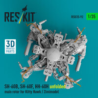 SH-60B, SH-60F, HH-60H unfolded main rotor for Kitty Hawk / Zimimodel (3D Printed)