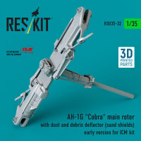 AH-1G Cobra main rotor with dust and debris deflector...