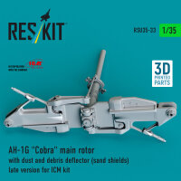 AH-1G Cobra main rotor with dust and debris deflector...