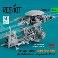 CH-54A Tarhe folded main rotor with blade fold restraint...