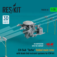 CH-54A Tarhe folded main rotor with blade fold restraint...