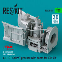 AH-1G Cobra gearbox with doors for ICM kit (3D Printed)