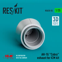 AH-1G Cobra exhaust for ICM kit (3D Printed)