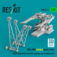 MH-60S folded main rotor with blade fold restraint...