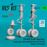 CH-54B, S-64F Skycrane, landing gear with weighted wheels...