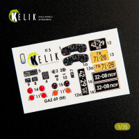 GAZ 69 4x4 Utility Truck interior 3D decals for Bronco kit