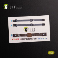 Kozak-001 Ukrainian MRAP 3D decals for ICM kit