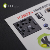 “HUMVEE” HMMWV M1036 with TOW Desert version Interior 3D Decal for Italeri kit