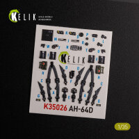 AH-64D Apache interior 3D decals for Meng kit