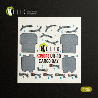 UH-1B HUEY CARGO BAY - interior 3D decals for Trumpeter