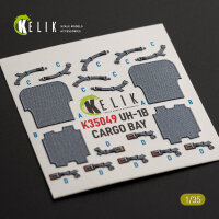 UH-1B HUEY CARGO BAY - interior 3D decals for Trumpeter