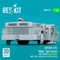 A/S32A-31A Mule Tow Tractor MSU-200 NAV (long version) (AH-1, UH-1, UH-60, CH-47, CH-53, SH-3) (3D Printed model kit)