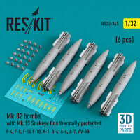 Mk.82 bombs with Mk.15 Snakeye fins thermally protected...