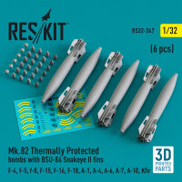 Mk.82 thermally protected bombs with BSU-86 Snakeye II...