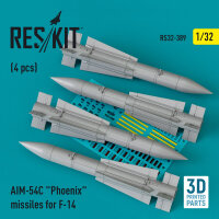 AIM-54C Phoenix missiles for F-14 (4pcs) (3D Printed)