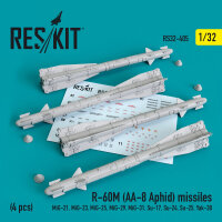 R-60? (AA-8 Aphid) missiles (4 pcs)...