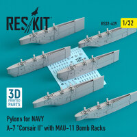 Pylons for NAVY A-7 Corsair II with MAU-11 Bomb Racks (3D...