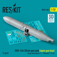SUU-16A 20mm gun pod (open gun bay) wings mounting for...
